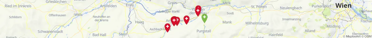 Map view for Pharmacies emergency services nearby Neustadtl an der Donau (Amstetten, Niederösterreich)